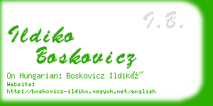 ildiko boskovicz business card